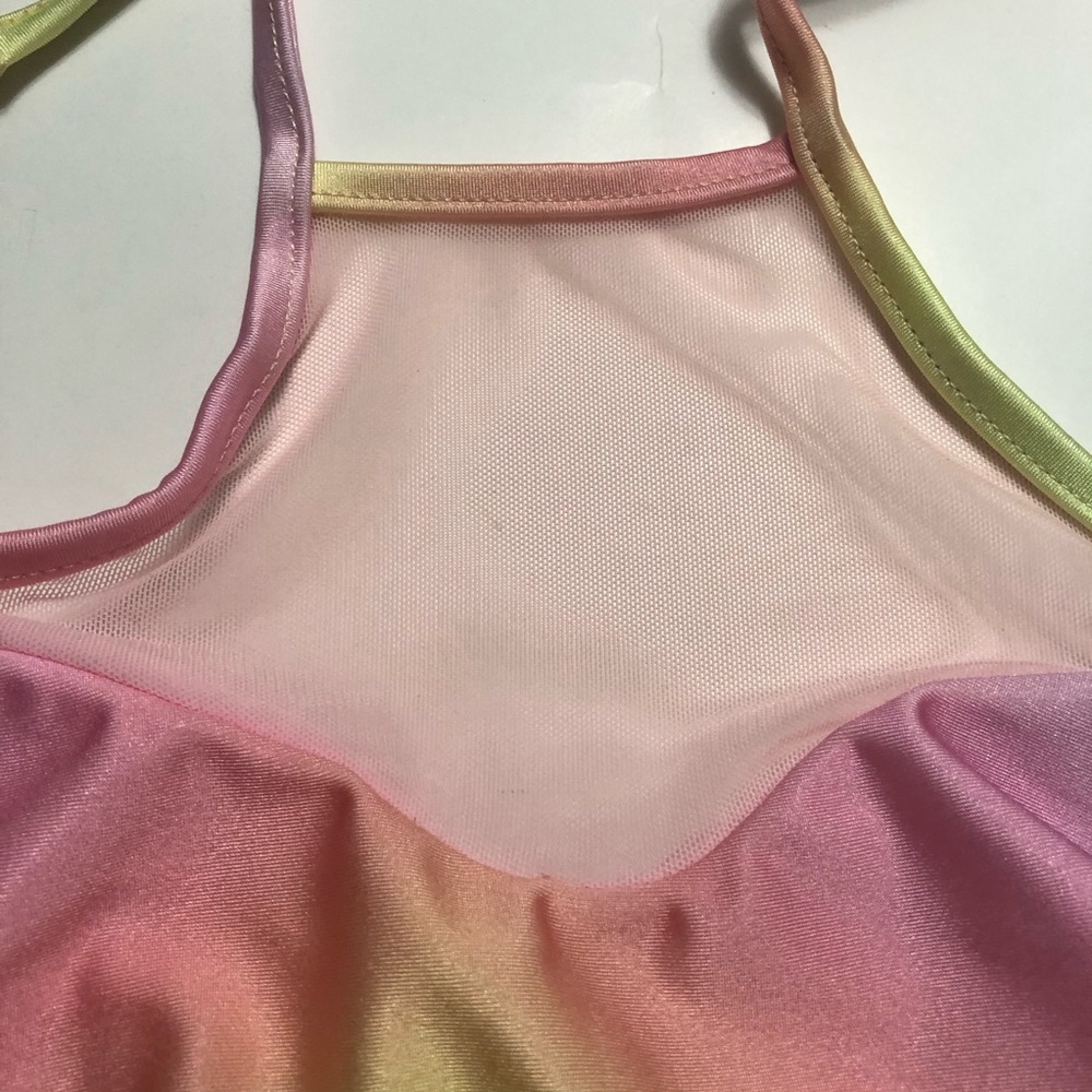 NWT Wildfox rainbow mesh halter bikini top - Picture 5 of 9